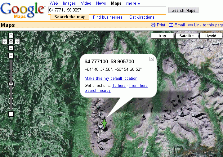 ������� � Google Maps/Earth